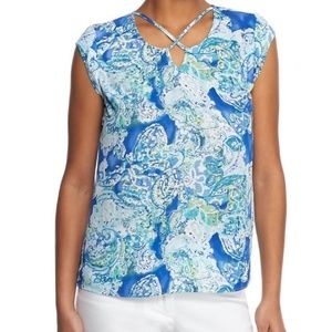 The Limited Cross Tie Neck Top Large